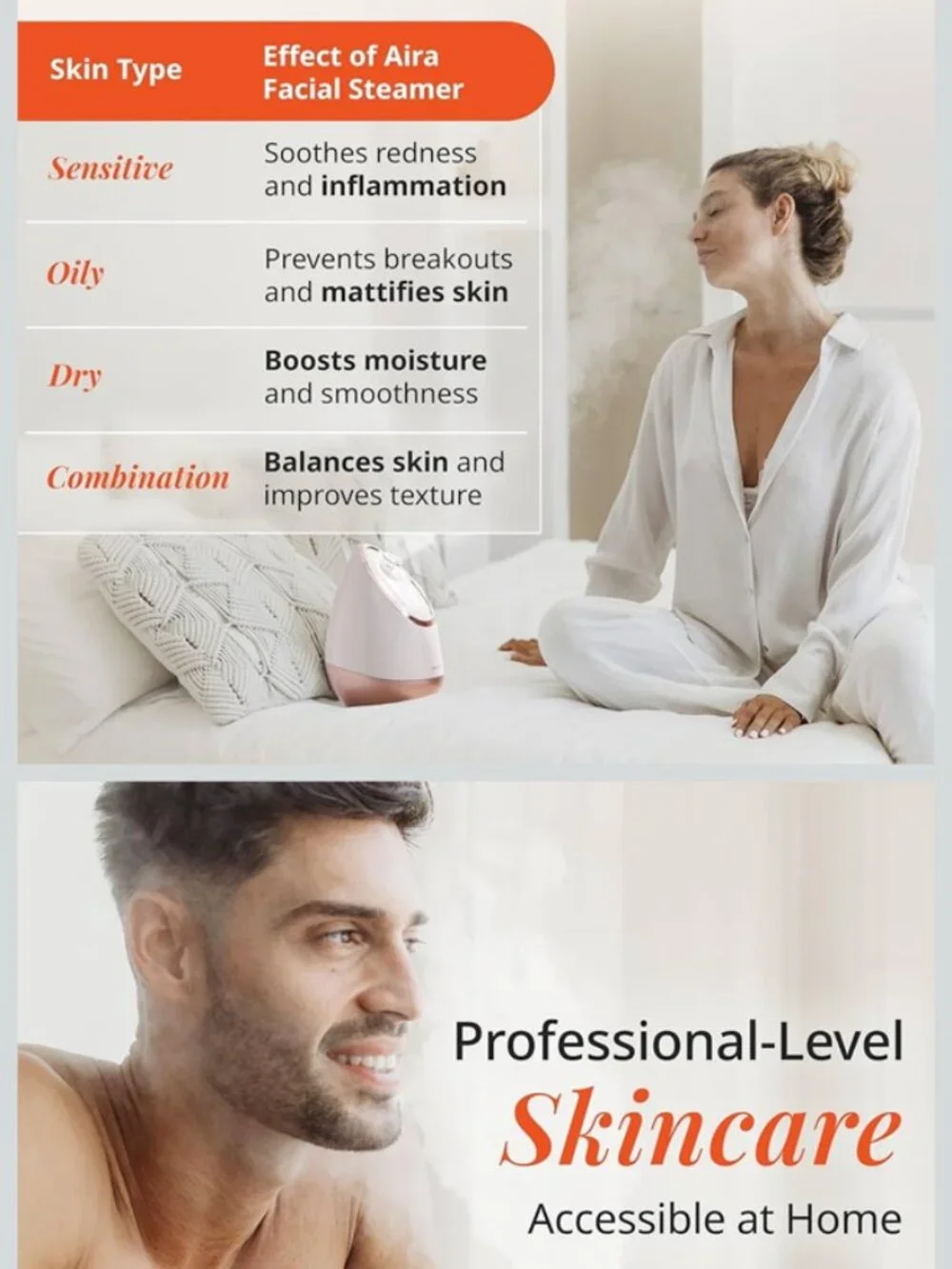 NEW Vanity Planet Aira Ionic Facial Steamer Rose Gold | Nano Ionic Pore Cleanser